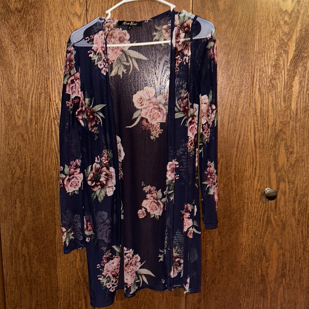 Alice Blue Sheer Cardigan, Size M